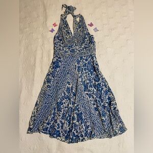 Donna Morgan Halter Cocktail Dress Size 12 Midi Length